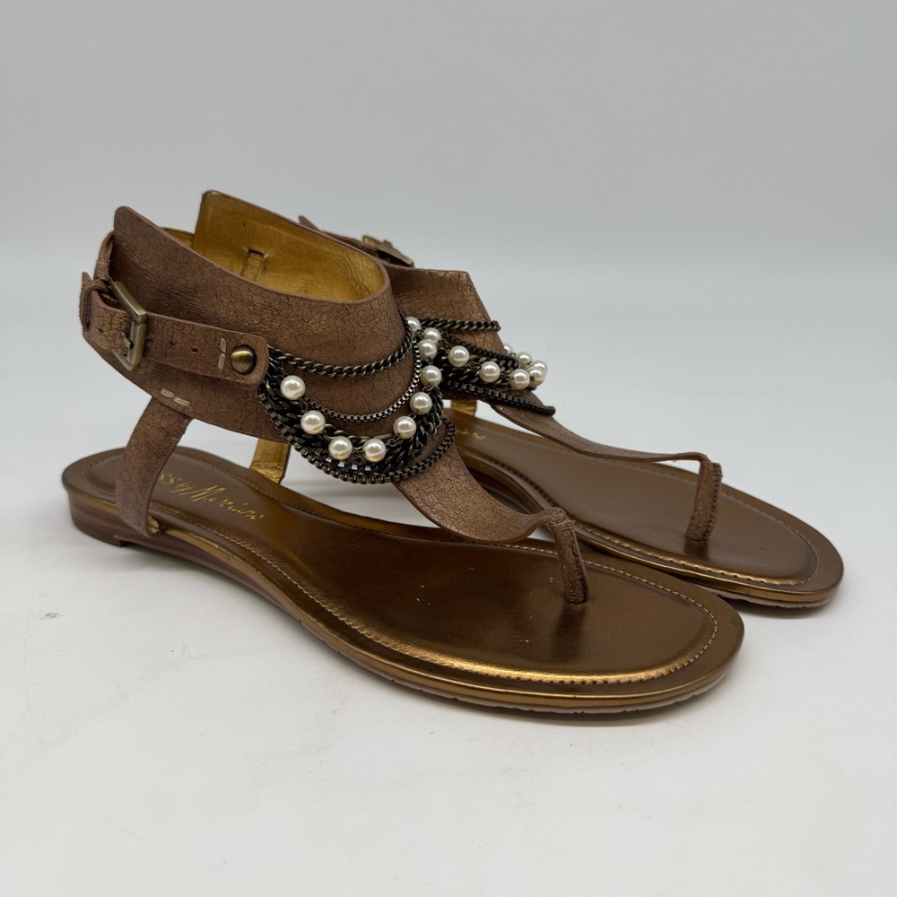 New Guess Women’s Brown Embellished Sandals – Size 8